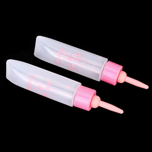 2 STK 30 ml Hamsterplejeflaske Små kæledyr Hvalp Egern Killing Ammeflaske Vandmælk Feeder (Pink)
