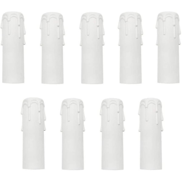 Pakke med 9 stearinlys E14 stearinlys Plast lysestaker for stearinlys