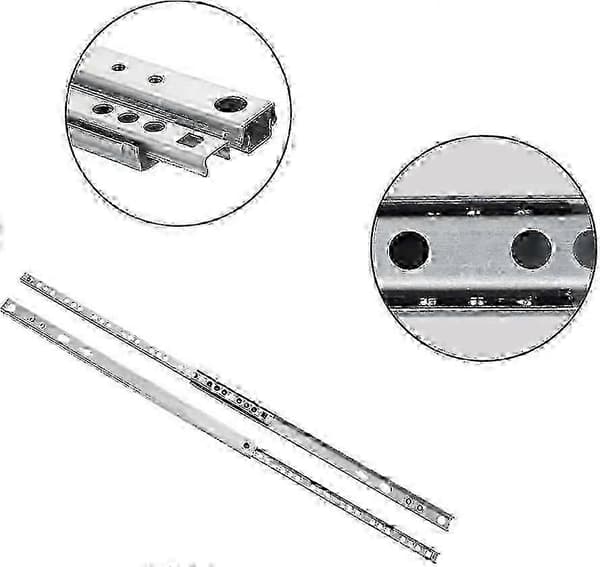 17 mm kulelagerskinner 310 mm lengde for møbler 1 par (2 stk)