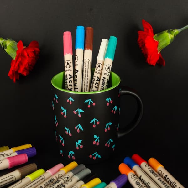 24-pak – Vandfaste tuscher til sten, glas, stof & DIY multifärg multicolor