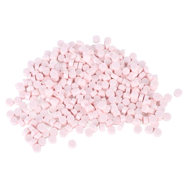 250g Ottekantet Tætningvoks Let at Smelte Hurtigtørrende Håndværksvoksperler til Bryllupsinvitationer Tillykkekort Bogstaver Rosa