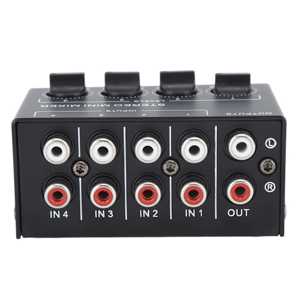 CX400 Mini Passiivinen Stereosekoitin Mini Kannettava Stereosekoitin 4 Kanavalle CD-soittimelle Nauhurille Tietokoneelle Matkapuhelimelle Tablet-tietokoneelle Musta