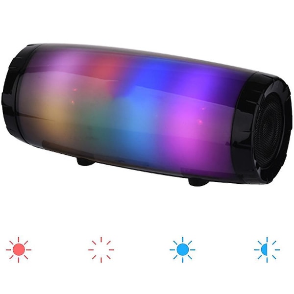Colorful Lights trådløs Bluetooth-højttaler-sort