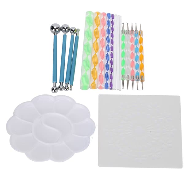 【NX】20st Mandala Dotting Tools Set DIY Art Rock Dot Stencil Fack Målartillbehör