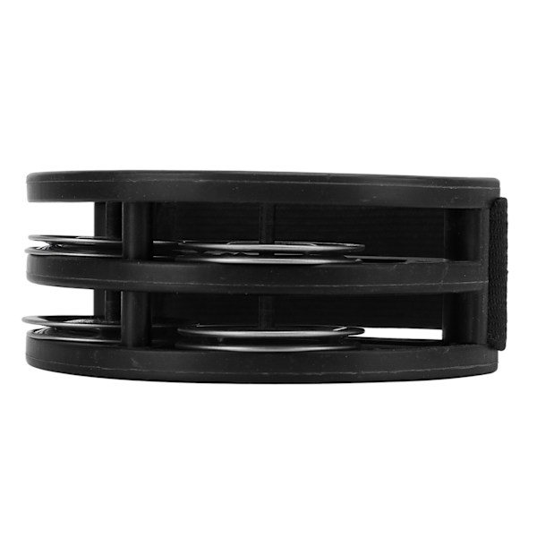Plast Fod Tamburin Trænings Fod Shaker Legetøj med Metal Klokke Percussion Instrument Sort