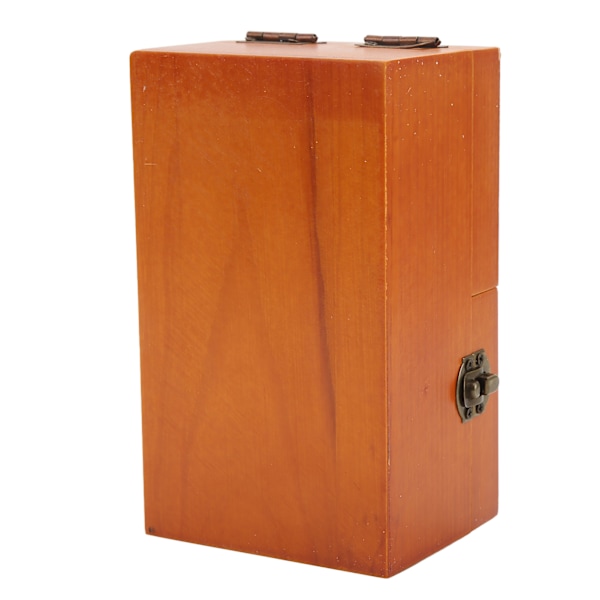 Useless Box Dekompression Miljövänlig Natural Pine Pointless Box med metallknappar för barn AdultBrown (UselessBox)