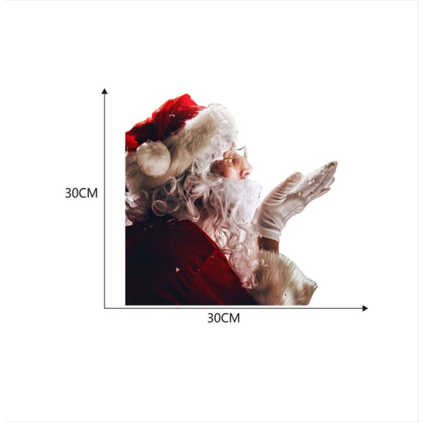Julemand bilrude klistermærke venstre og højre par 30*30cm