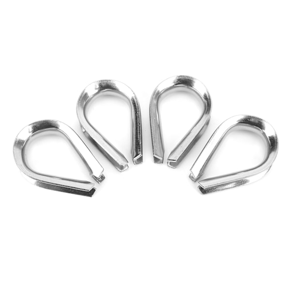4 stk 12 mm M12 rustfritt stål vaierkabel kause for 1/2 tommers diameter vaierkabel