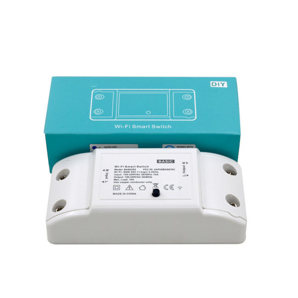 1st WiFi Smart Switch Röst App Fjärrkontroll 2200W Belastning Power Space Saving Smart Relay Switch för hushållsapparater
