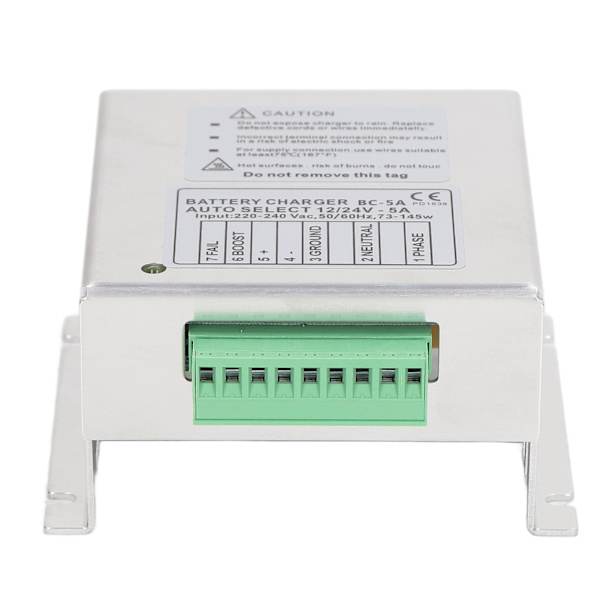 12V 24V Generator Batterilader 2-trins opladning Automatisk Batteriregulator 220‑240VAC