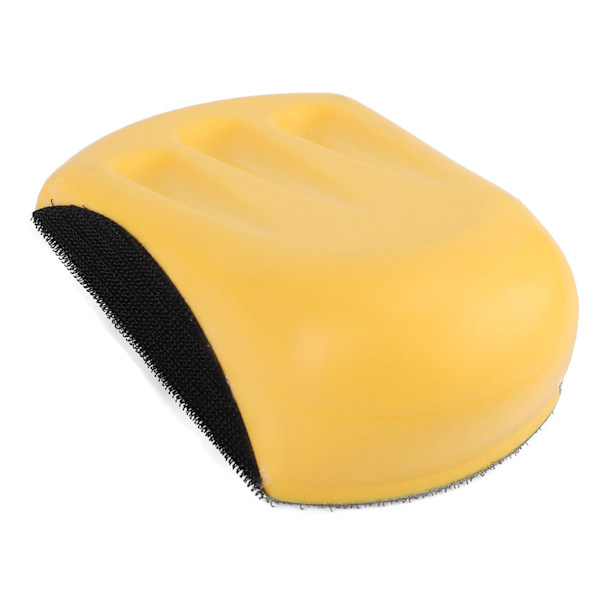Slipblock PU-skum Mjuk elastisk krokögla Design Måttlig storlek Ergonomisk manuell slipverktyg för polering5in 125mm