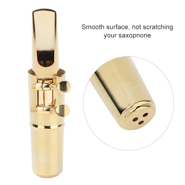 Metal Tenor Saxofon Mundstykke med Kepsdynor Musikinstrument Tilbehør (5C#)