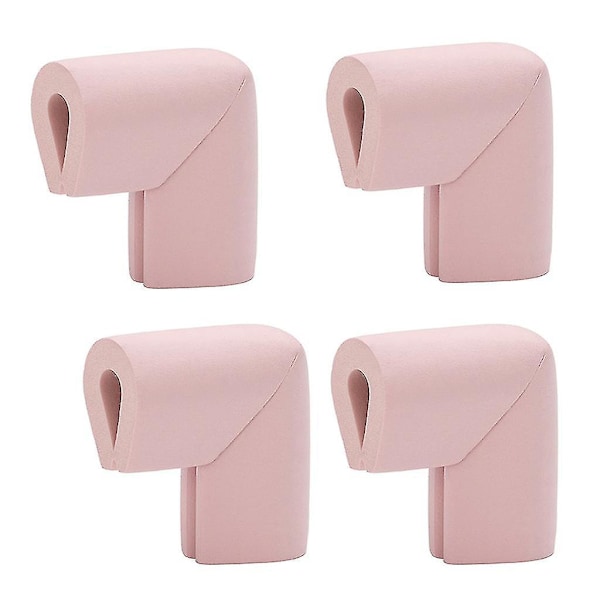 Child Safety Soft Rubber Corner Guards - Set of 4 Anti-collision Edge Protectors Pink