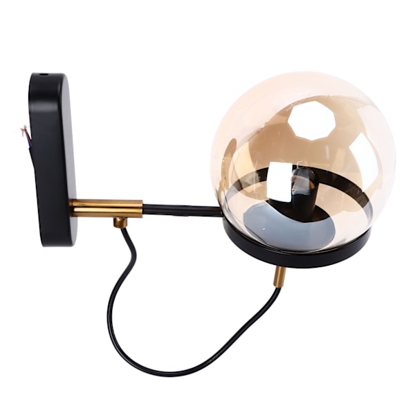 Væglampe Blæsningsteknik Transparent Blød Belysning Modedesign Glaskugle Lampe 110‑220VBlack Tan Lampskærm