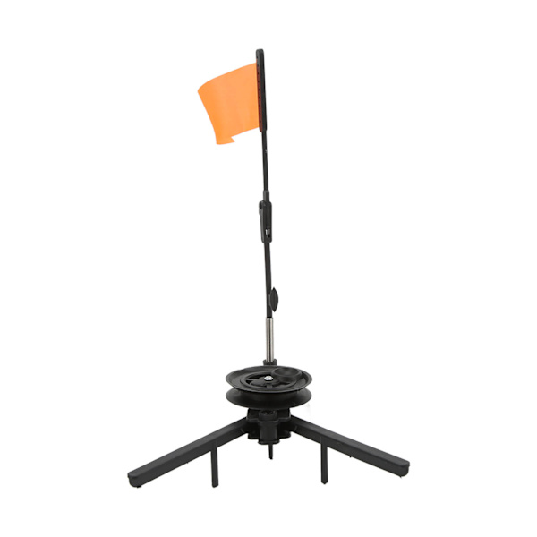 Isfiske Tips Up med rulle Triangel Base Foldbar vinterfiskespind flagstang tilbehør