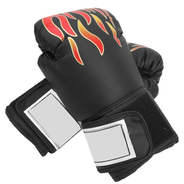 1 Par Universal Voksen Boksehandsker PU Læder Sandsæk Sanda Muay Thai Træningstilbehør Sort