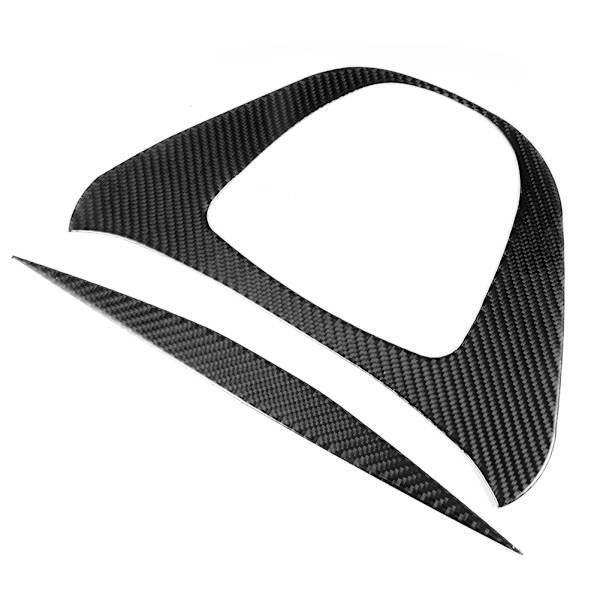 2-delt sett Myk ekte karbonfiber Senterkonsoll Girspak Multimedia Panel Trim Passform for Benz V-klasse 20152020