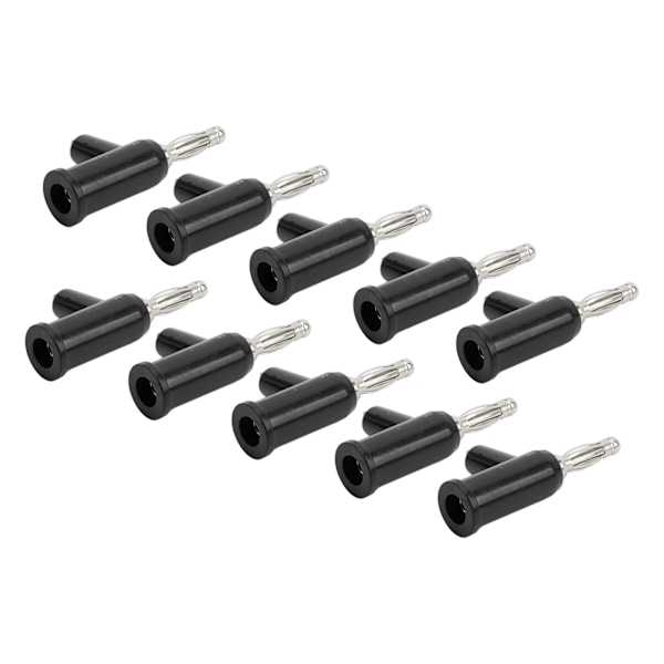 10 stk Lodfri Bananprop ABS Messing Lantern Åben Skrue Banankontakter til Inverter 4mm Sort