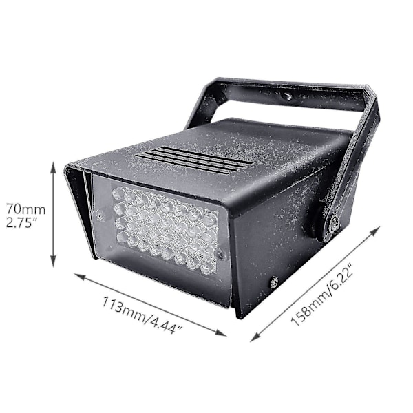 LED Atom Strobe Lys - 32 Super Lyse Hvite LED-er