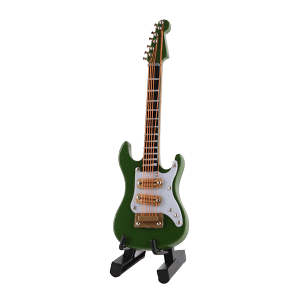 Elektrisk gitardekor Miniatyrdekorasjon Minimusinstrument Modell Gave 10cm