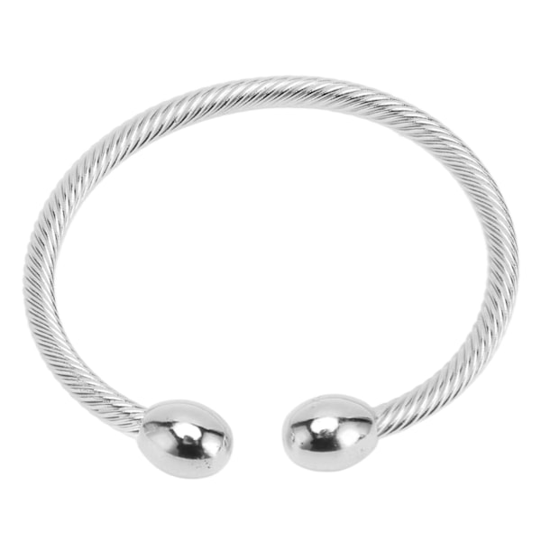 Kvindes Magnetisk Helbredende Armbånd Kropsafmagrings Træthedslindring Reducer Smerte Twill Gravering Magnet Armbånd Sølv