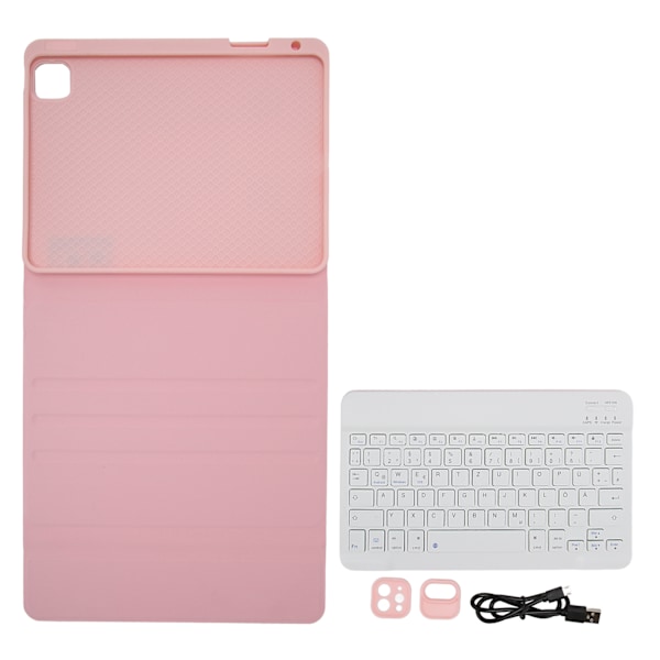 Tysk Tablettveske med Tastatur for IOS Tablett Air 4 5 10.9 Tommer for IOS Tablett Pro 11 Tommer 32.8ft Smart Tastaturveske Rosa