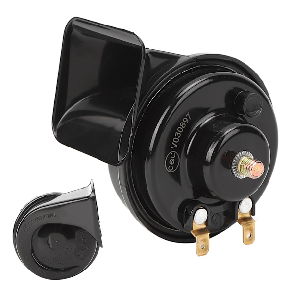 Universal bilhorn 12V 105dB Truck Dynamic Speaker Monofonisk snegl Sort Vandtæt