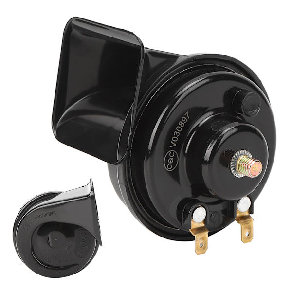 Universal bilhorn 12V 105dB Truck Dynamic Speaker Monofonisk snigel Svart Vattentät