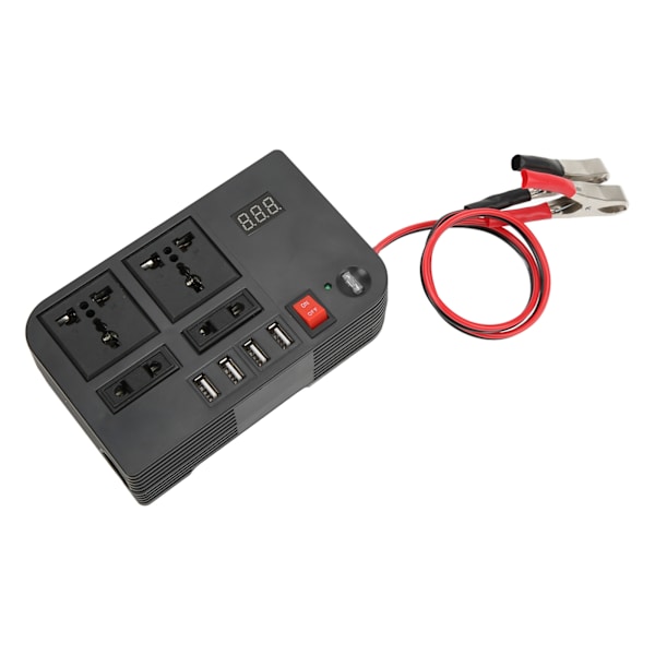 Strömomvandlare Modifierad Sinusvåg 12V till 220‑240V 600W Svart Inverter Universal för Bil