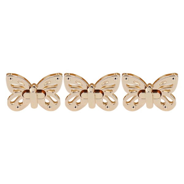 Lås Drejelås Lys Guld Vintage Elegant Legeringsmateriale Sommerfugleform DIY Taskefremstillingsartikler til Håndarbejde