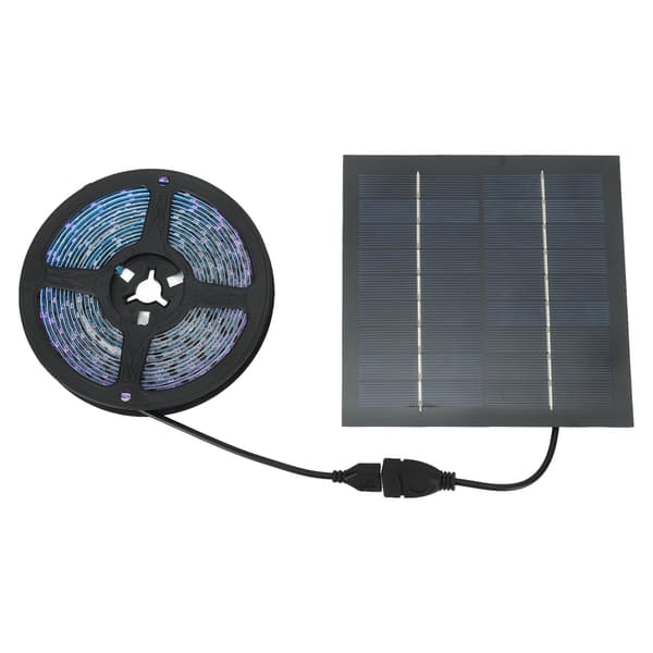 Solenergi 5M LED Plantedyrkingslys Innendørs planter Dyrkingslysstriper med solcellepanel