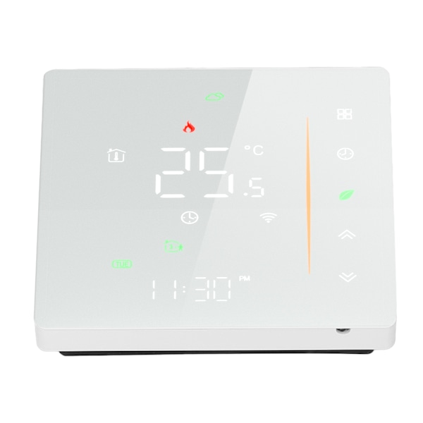 Vattenuppvärmning Termostat LCD Touch WIFI Röststyrning Termostat Timing Programmering med inbyggd sensor 95‑240V