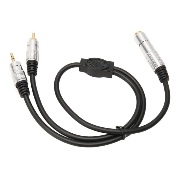 6,35 mm til 3,5 mm RCA-kabel hun til han forgyldt stikdåse lydsplitterledning 0,5 m