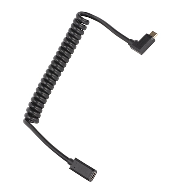 USB C -kaapeli USB C naar USB C uros 4K 60Hz 3A Nopea lataus 10Gbps 1,2m kierrejousi USB C virtakaapeli naaras pää uros sivutaivutus