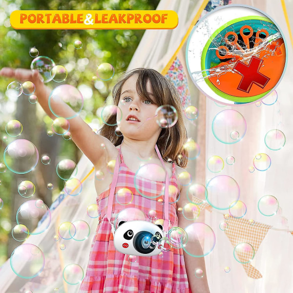 Boblemaskine til børn, automatisk bobleblæser bærbar boblemaskine, 1000+ bobler pr. minut