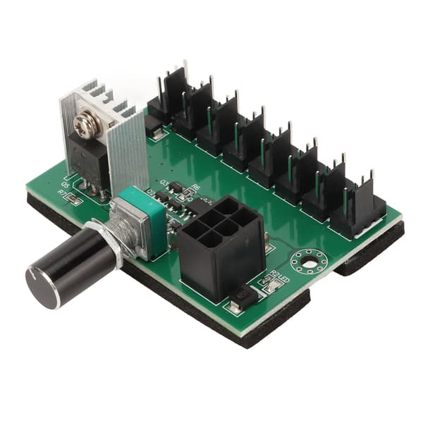 Ventilatorsplitter Controller Hub NKFV8 1 DC 12V PWM 8-kanals computerblæserhub Kompatibel med 4pin 3pin 2pin PC-blæser