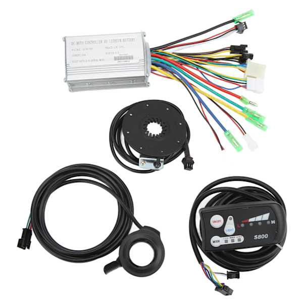Elcykel 15A Controller 36V 48V Common Speed ​​Controller med LED S800 Display Panel för 250W 350W motor