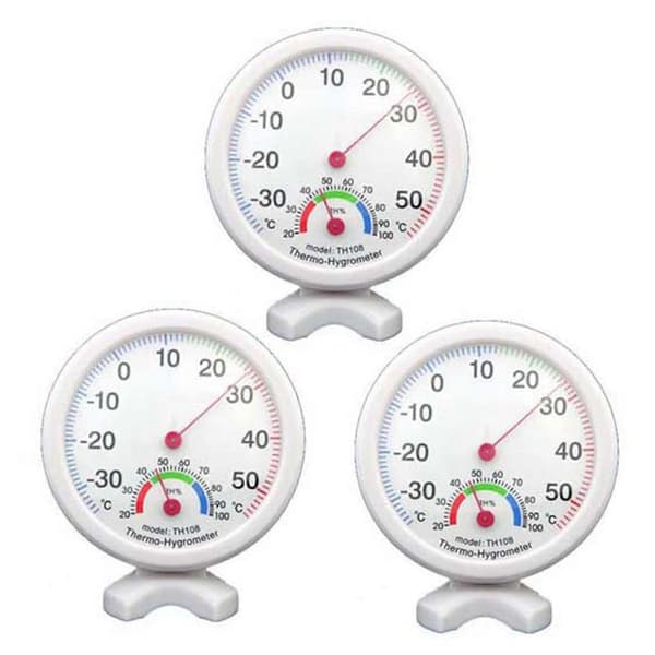 3X kosteusmittari kosteuslämpömittari lämpötila/lämpömittari White