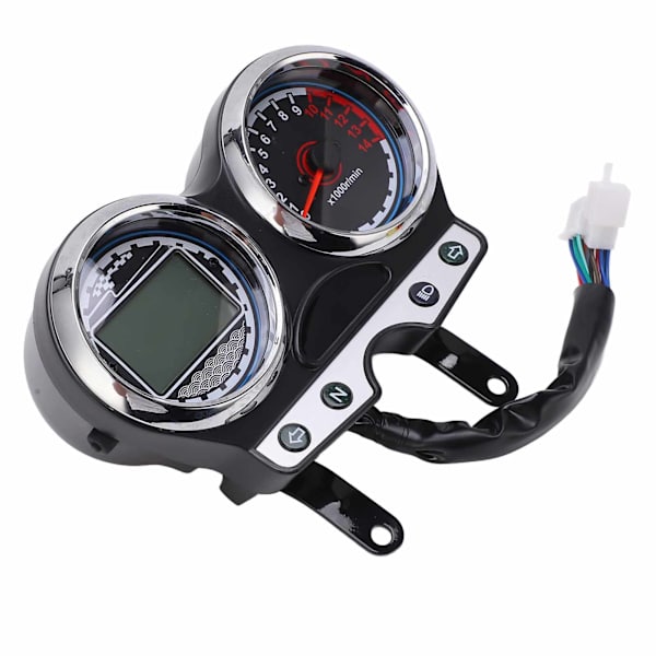 12V Motorcykel LCD Mätare Hastighetsmätare Varvräknare Växel Körsträcka Display Passar för Suzuki EN125-3F EN150 12-16
