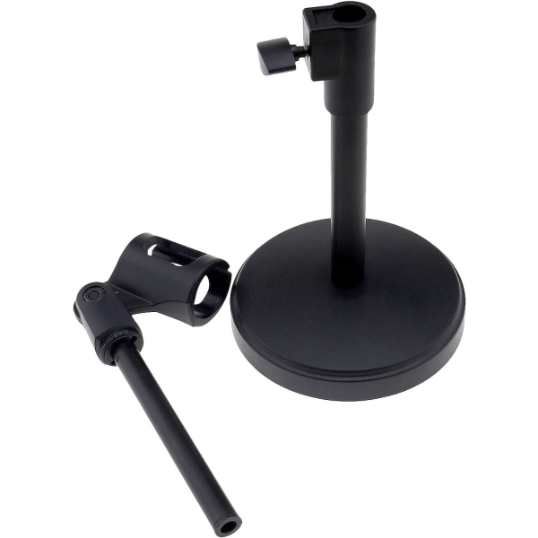 Bærbart høydejusterbart mikrofonstativ for mikrofonstativ Stabilt rundt bordstativ med klemmemøter