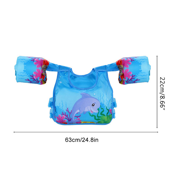 Børnesvømmesvest Tegneserie Børneflydere med Skuldersele Arm til Baby Børn Hav Strand Pool