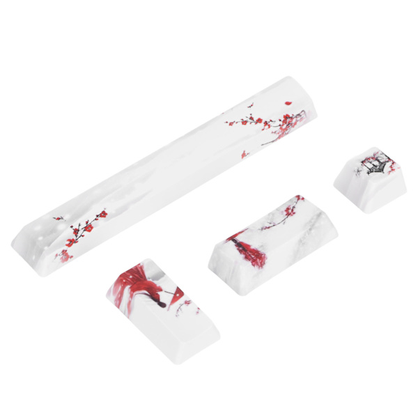 DIY Keycaps Kit Vinter Snow Plum Pattern Universal Mekaniskt tangentbordsbytestillbehör