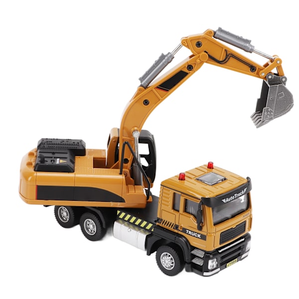 1/50 Engineering Grävmaskin Modell Legering Pull Back Konstruktion Fordon Leksak för barn Pojkar Flickor Present