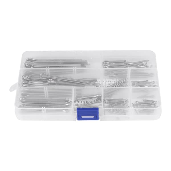 90 stk. 11 slags M1,5 M2 M3 M4 M5 M6 Splittepinde Sortiment med etui