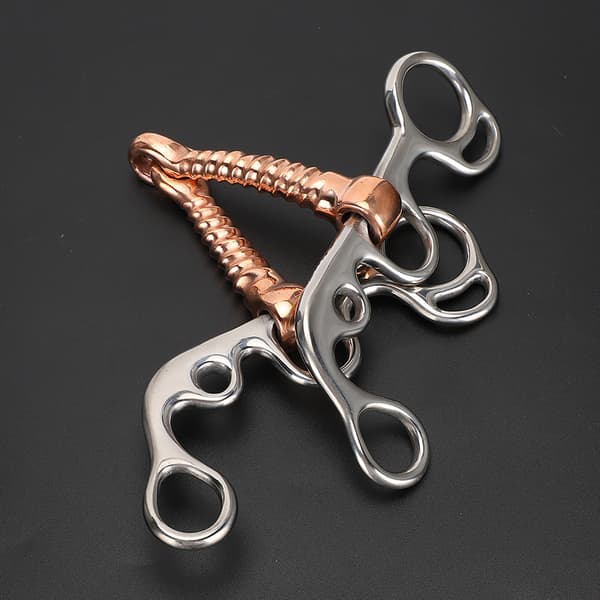 Rostfritt stål Häst Snaffle Training Snaffle Bit Tillbehör Kompatibel med ridutrustning