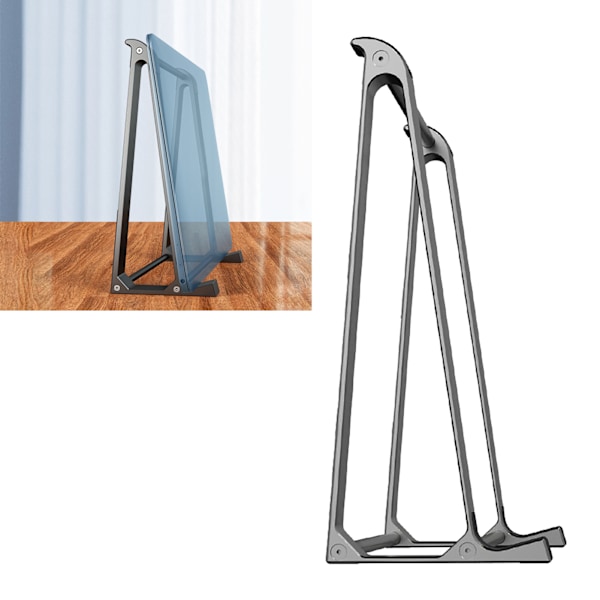 Bærbar computerstand Ergonomisk design Aluminiumlegering Skridsikker blød silikone bærbar computerholder til enhed under 17 tommer Grå fri størrelse