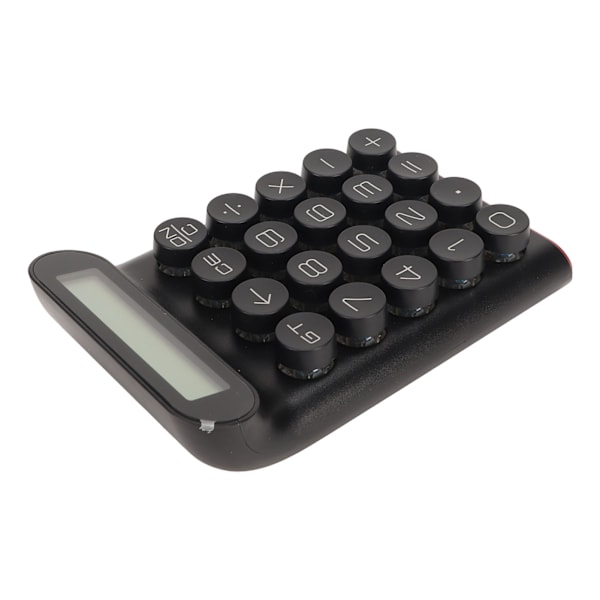 Blå Switch Miniregner 20 Taster Intelligent Avstenging Avtakbar Sklisikker Mekanisk Kalkulator med 10-sifret LCD-skjerm Svart