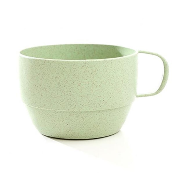Enkel bærbar sundhedshvede-strå kaffekop te mælk vand drikkekrus kopper (grøn)