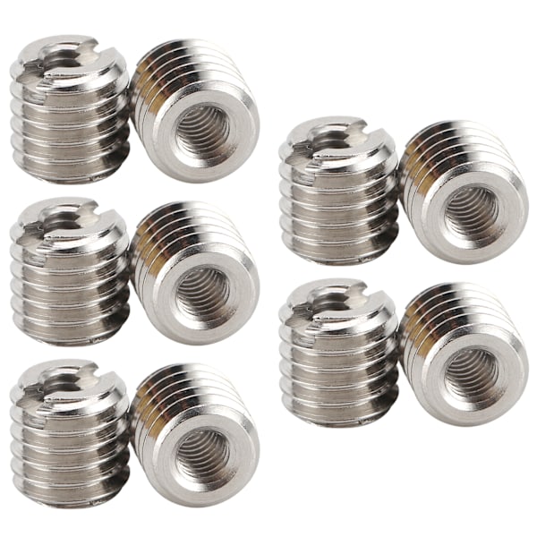 10 stk gjengeinnsatssett reduserende mutter 303 rustfritt stål hun M4x0,7 hann M8x1,25 0,3 tommer Lengde