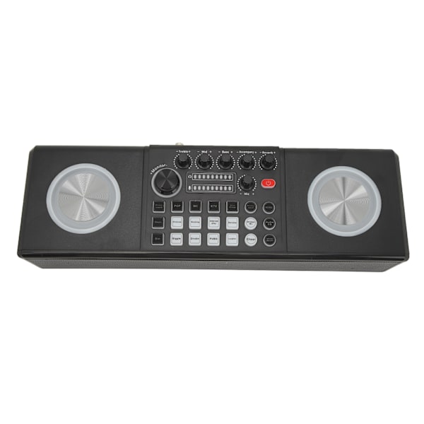 Karaokemaskin med 2 mikrofoner, bärbar Bluetooth-högtalare för utomhusbruk, ljudkort, karaoke-set för hemfest, bröllop, camping